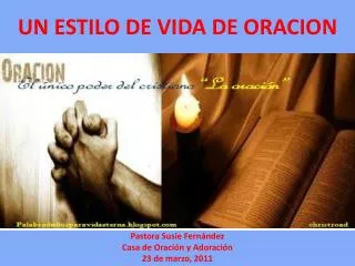 un estilo de vida de oracion