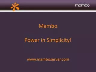 Mambo Power in Simplicity!