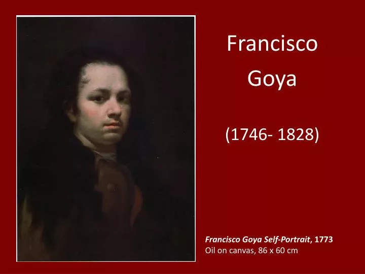 francisco goya self portrait 1773 oil on canvas 86 x 60 cm