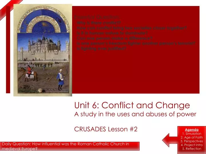 unit 6 conflict and change a study in the uses and abuses of power crusades lesson 2