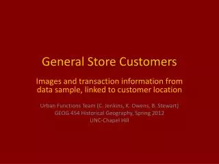 General Store Customers