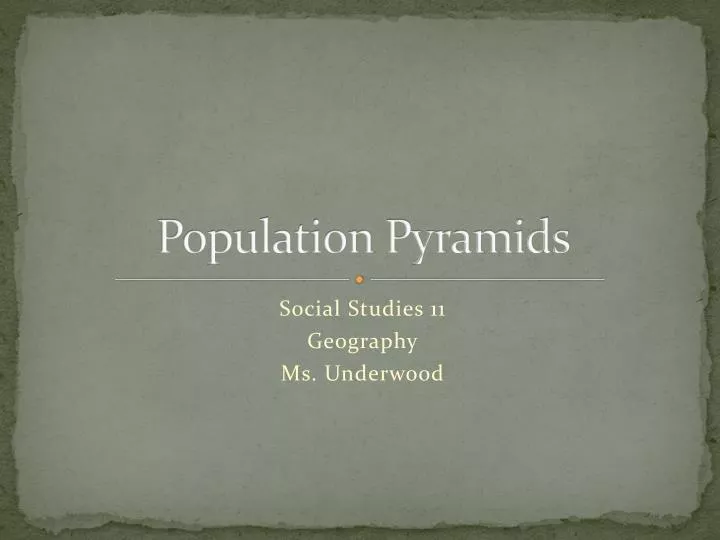 population pyramids