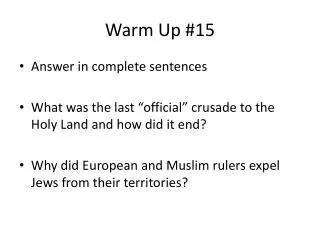 Warm Up #15