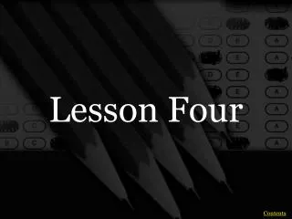 Lesson Four