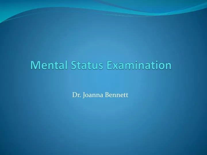 mental status examination