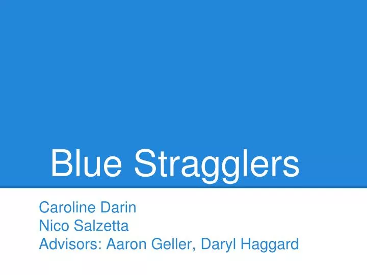 blue stragglers