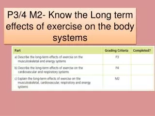 p3 4 m2 know the long term effects of exercise on the body systems