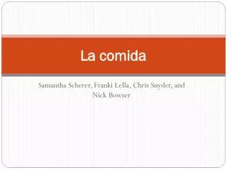 la comida