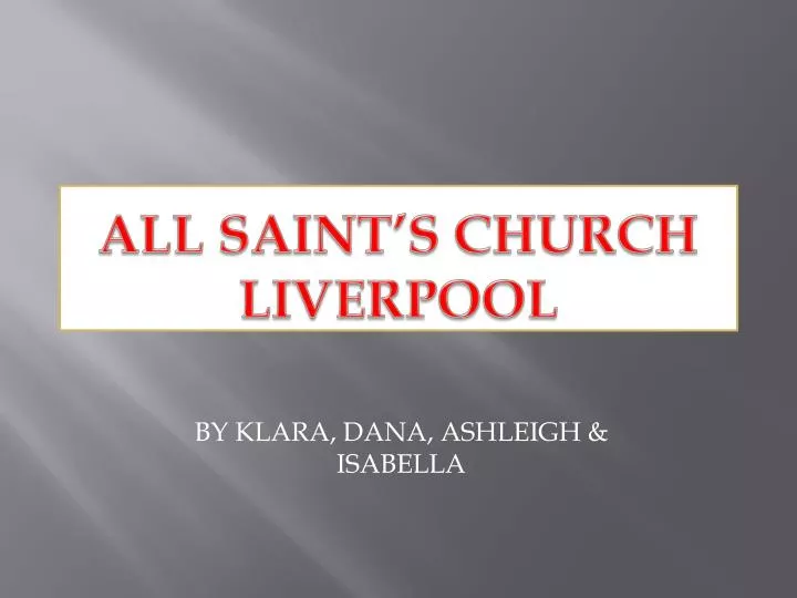 all saint s church liverpool