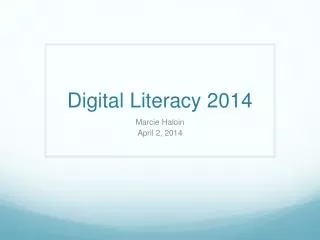 Digital Literacy 2014