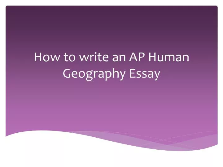 human geography essay