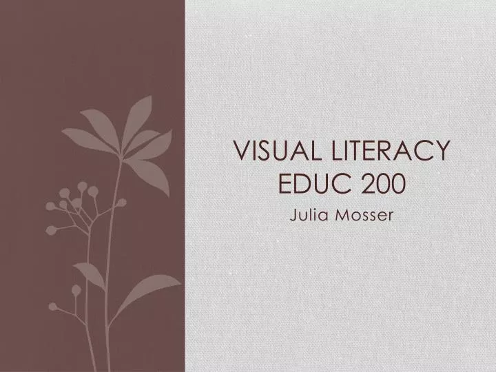 visual literacy educ 200