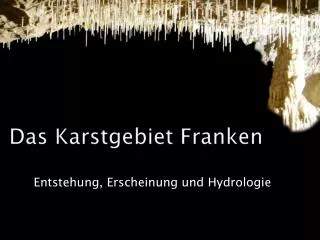 das karstgebiet franken
