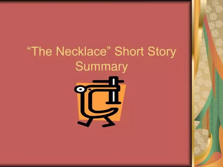 the necklace short story summary