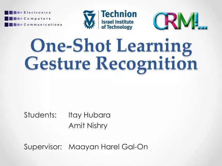 one shot learning gesture recognition