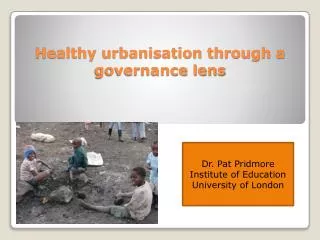 Healthy urbanisation through a governance lens
