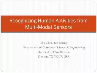 Recognizing Human Activities from Multi-Modal Sensors