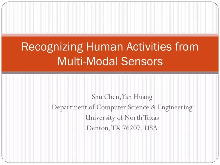 recognizing human activities from multi modal sensors