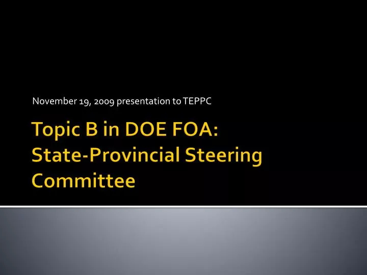 november 19 2009 presentation to teppc