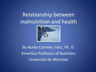 Relationship between malnutrition and health
