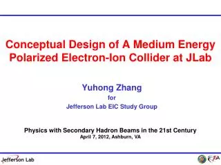 Conceptual Design of A Medium Energy Polarized Electron-Ion Collider at JLab