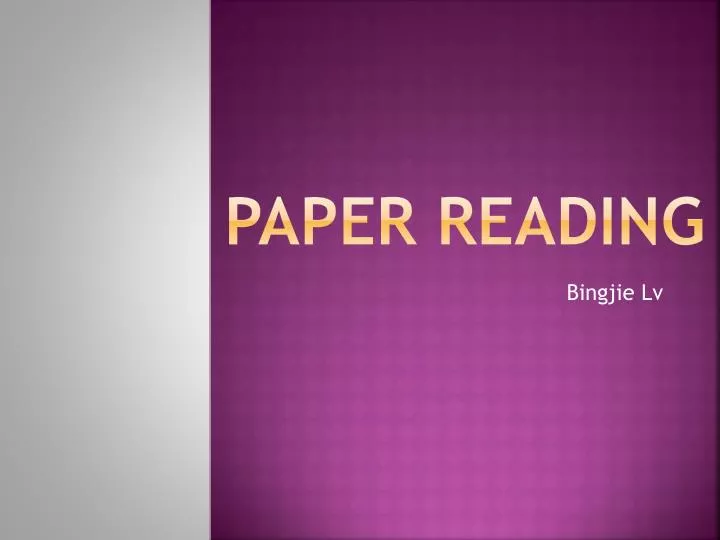 paper reading