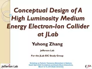 Conceptual Design of A High Luminosity Medium Energy Electron-Ion Collider at JLab