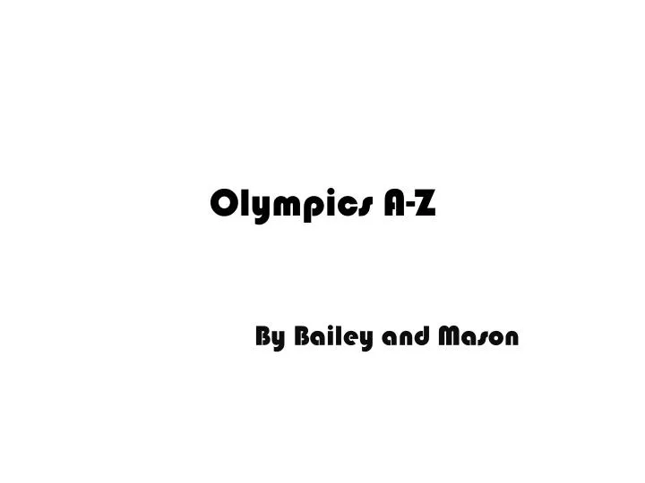 olympics a z