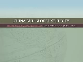 China and global security