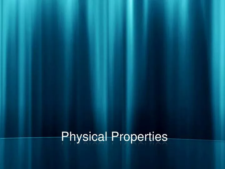 physical properties