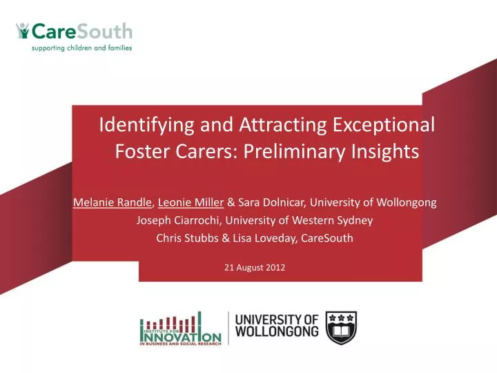 identifying and attracting exceptional foster carers preliminary insights