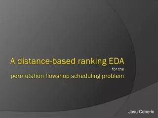 A distance-based ranking EDA for the permutation flowshop scheduling problem