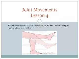 Joint Movements Lesson 4