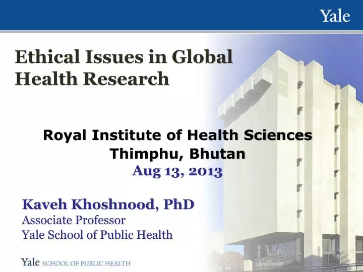 ethical issues in global health research