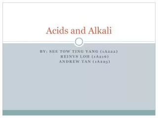 Acids and Alkali