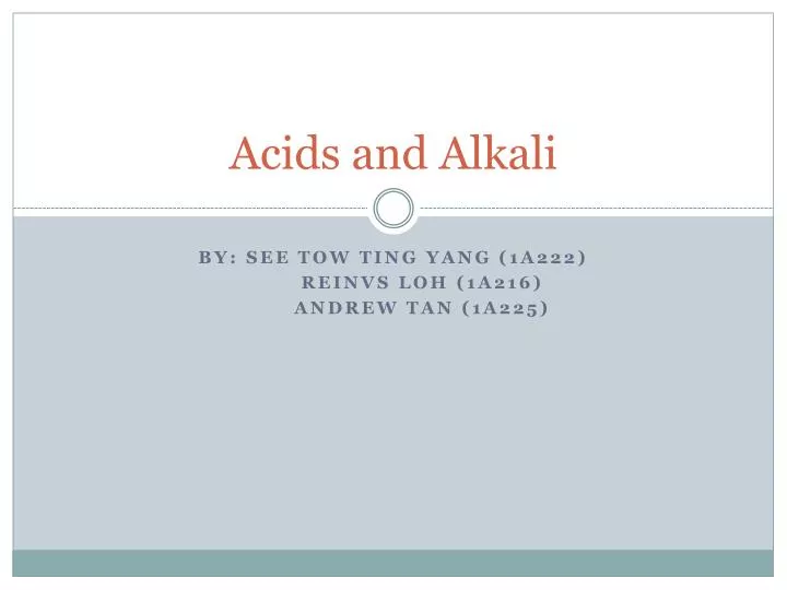 acids and alkali