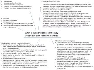 What is the significance in the way writers use time in their narrative?