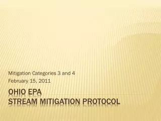 Ohio EPA Stream mitigation protocol