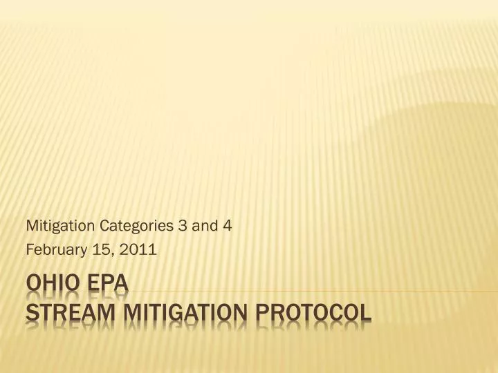 mitigation categories 3 and 4 february 15 2011