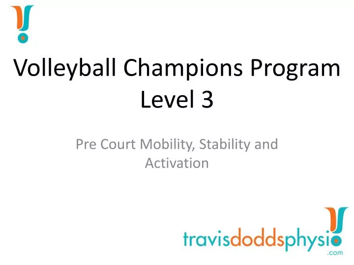 volleyball champions program level 3