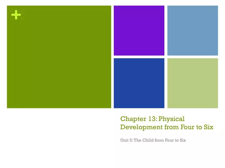 chapter 13 physical development from four to six