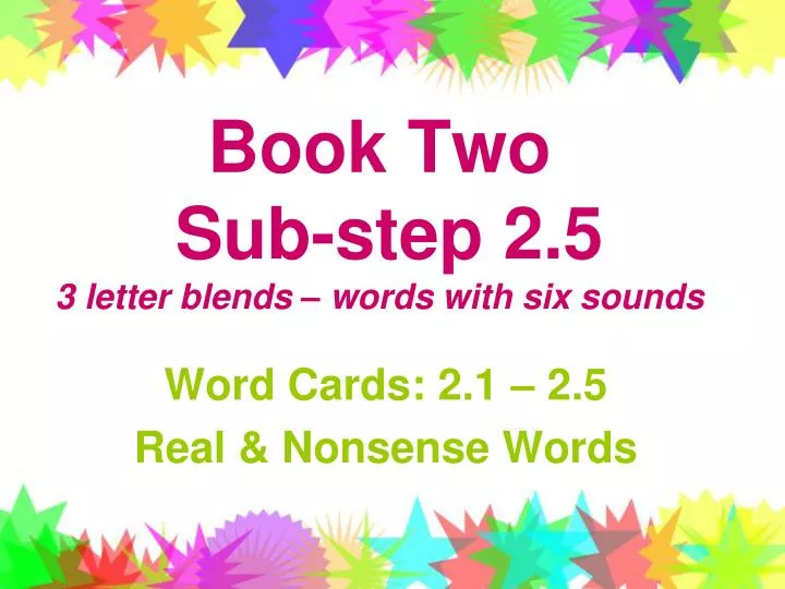 book two sub step 2 5 3 letter blends words with six sounds