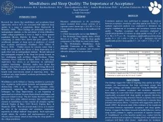 Mindfulness and Sleep Quality: The Importance of Acceptance