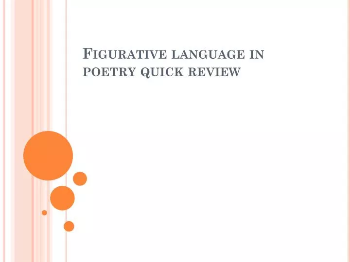 figurative language in poetry quick review