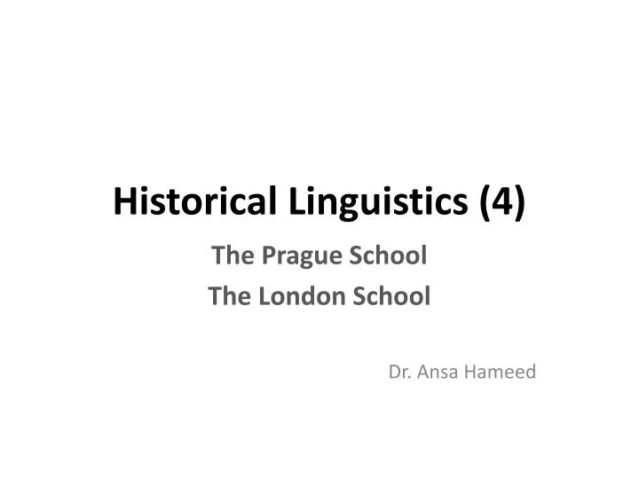 historical linguistics 4