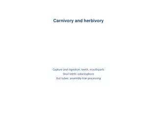 Carnivory and herbivory