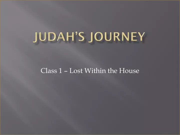 judah s journey