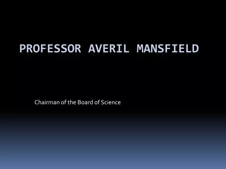 chairman of the board of science