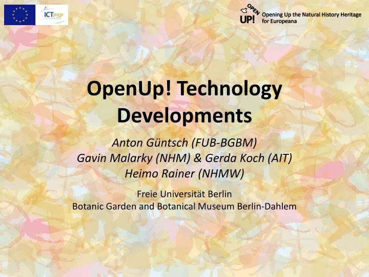 openup technology developments