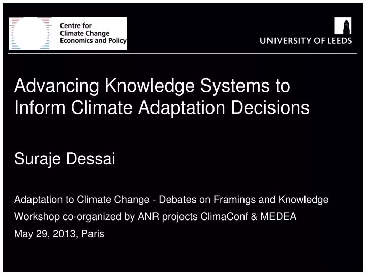 advancing knowledge systems to inform climate adaptation decisions